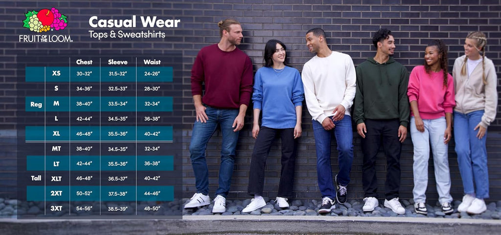 Men'S Eversoft Fleece Crewneck Sweatshirts, Moisture Wicking & Breathable, Sizes S-4X