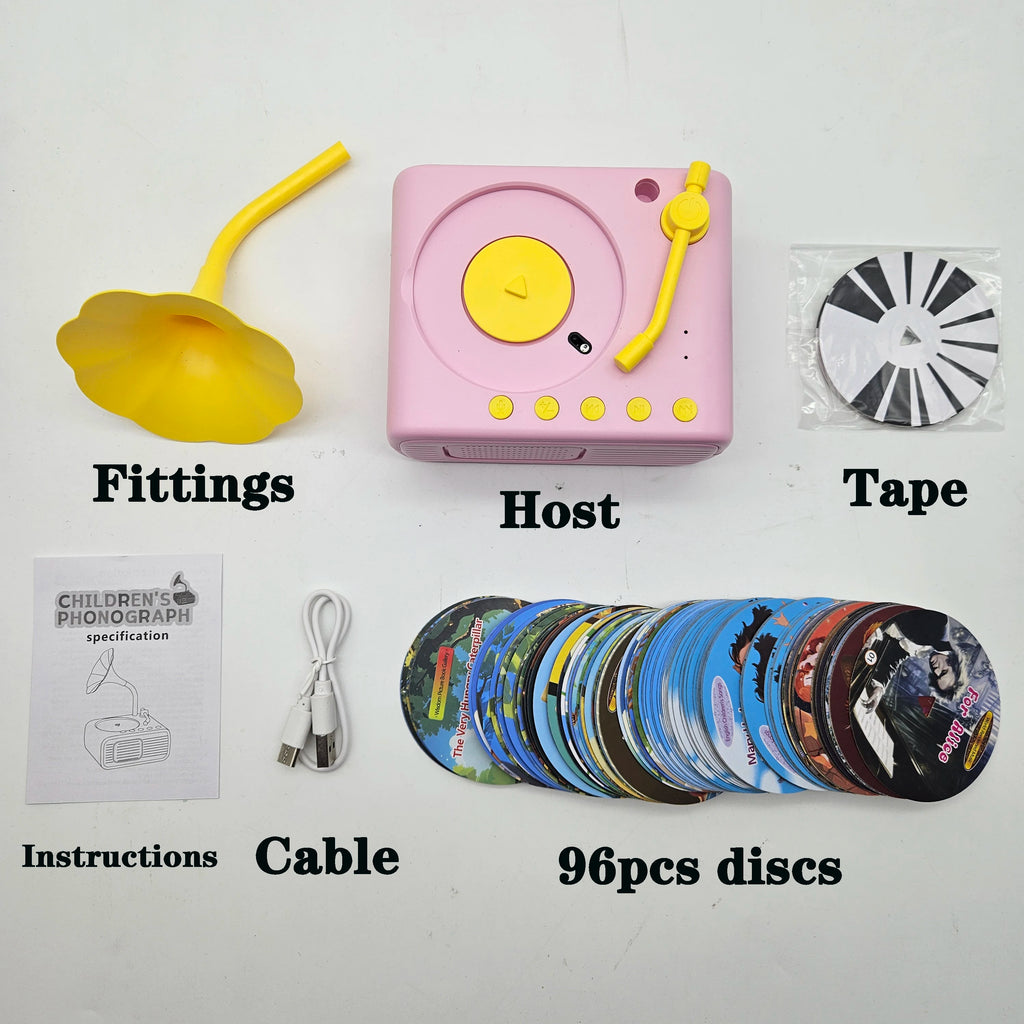 StoryTunes Junior – Children’s Phonograph Music & Story Player with 96 Learning Cards